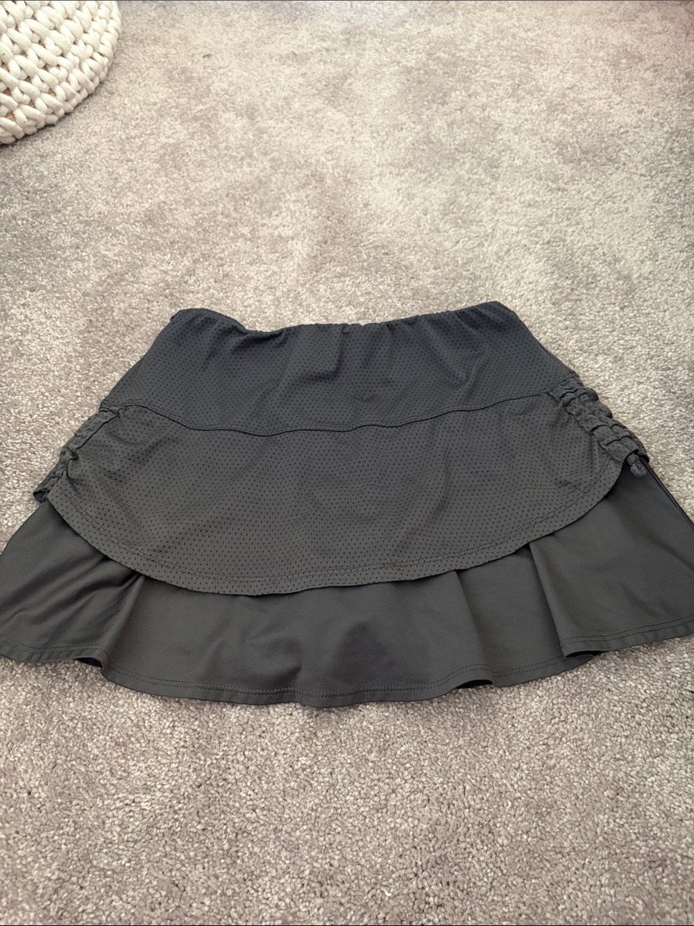 Lucky In Love Grey Layered Athletic Skirt